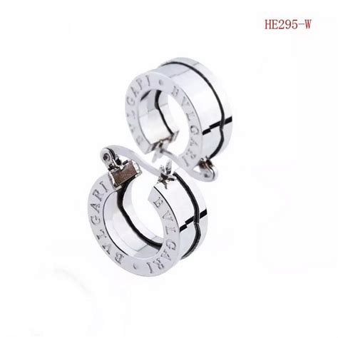 fake bvlgari earrings|BVLGARI stainless steel earrings.